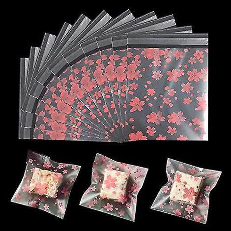 200 Pices  (5,5  5,5 Cm)sacs En Cellophane Sacs  Biscuits Autocollants Transparents Sacs  Bonbons En Plastique Pour Boulangerie, Biscuit, Bonbons, (1/5)
