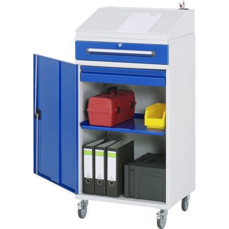 Rau Beistellschrank Stehpult 03, B650xT520xH1235/1345mm, mobil (1/2)
