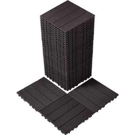 Dalles de Terrasse Emboîtables - Lot de 36 Revêtement de Sol (1/5)