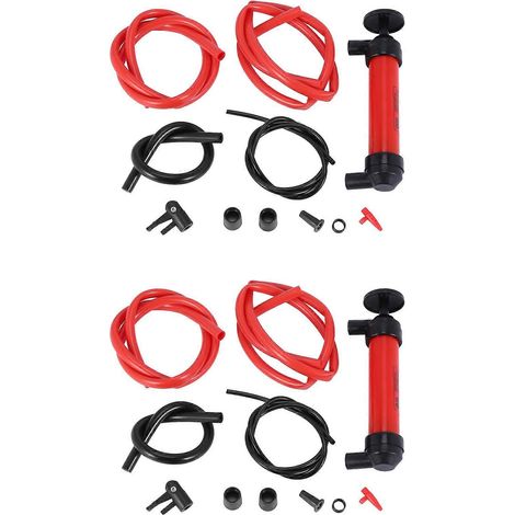 2-teiliges multifunktionales Siphon-Transferpumpen-Set mit Manometerrohr und Saugwerkzeug zur Förderung flüssiger Kraftstoffe (1/5)