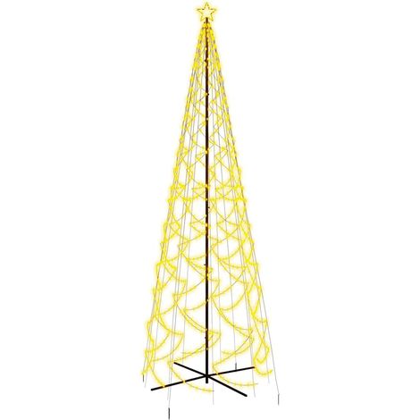 Árbol de Navidad cónico 1400 LED blanco cálido 160x500 cm vidaXL