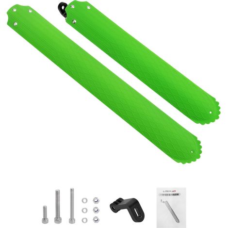 Verstellbarer Fahrradschutzblechsatz, grüne Schutzbleche