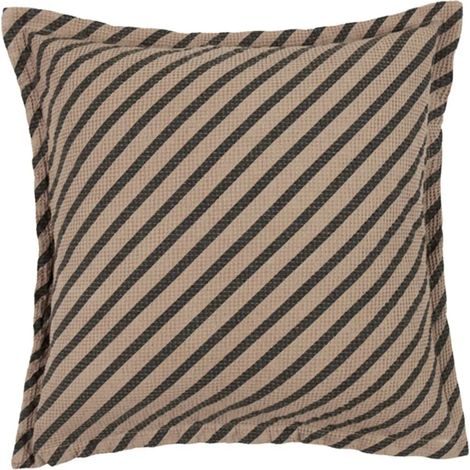 Nobodinoz LANDSCAPE Kissen - Waffelmuster, 45 x 45 cm, Farbe: Streifen Sesam