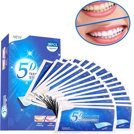 Kit Blanchiment Dentaire 5D - Bandes Blanchissantes pour Dents, Nettoyant Dentaire (1/5)