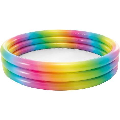 1 piscine gonflable Rainbow 147 x 147 x 33 cm, piscine pour enfants Rainbow Circle, idéale pour jardin/terrasse (1/5)