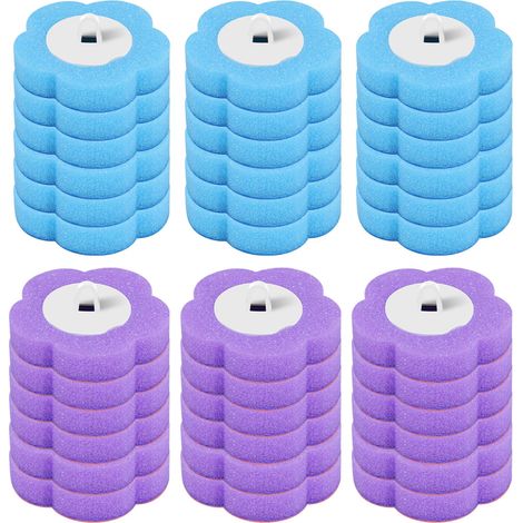 36 pièces Brosses de toilette jetables Recharges de brosse de toilette jetable Brosse WC jetable Brosse de nettoyage pour lavabo Baignoire Nettoyage domestique Balai de piscine Bleu-Violet (1/5)