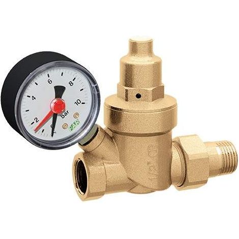 Riduttore di pressione attacchi M-F Far Rubinetterie 2864-2865-2866-2867  3/4" - Con manometro - Ottone (1/2)