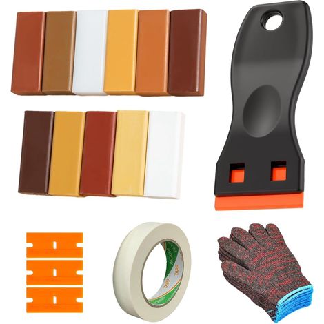 Mastic Bois 11 Couleurs Kit Réparation Parquet (1/5)