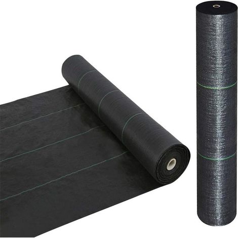 Tissu anti-mauvaises herbes 10m x 2m membrane protection sol jardin paysage allée (1/3)