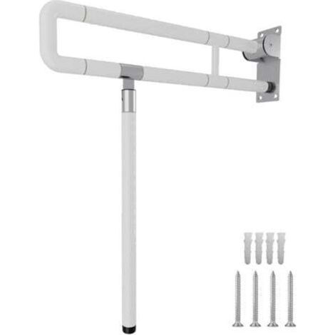 Barre d'appui rabattable pour toilettes, Poignée de maintien Poignée de sécurité pour personnes handicapées, personnes âgées (1/4)