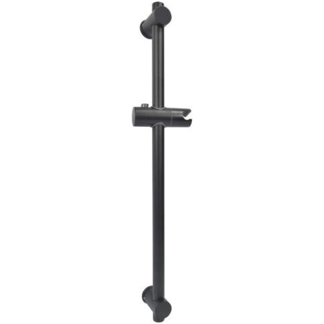 Coulissant pour barre de douche barre de douche en acier inoxydable noire hauteur totale 660 mm avec support de montage rglable en hauteur et en inclinaison