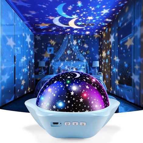 ZOLGINAH Veilleuse Enfant, Veilleuse BéBé, 6 Films Lampe Veilleuse Projecteur Ciel Etoile, 12 Couleurs Veilleuse Etoile Projection, Lampe Projecteur Enfant Lumineuse, Kawaii Deco, Cadeau Bebe Fille Ga (1/4)