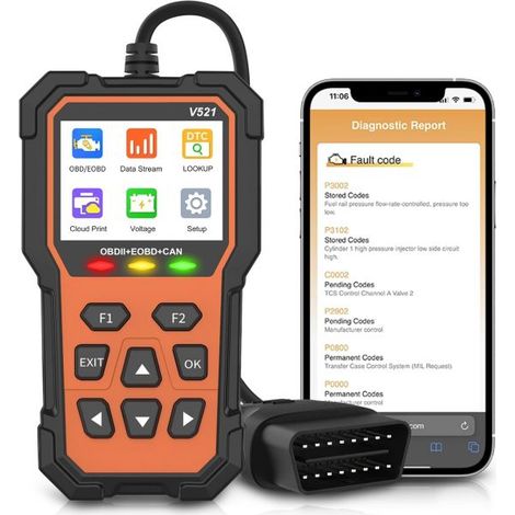 V521 OBD2 Diagnosi Auto italiano Lettore Cancellazione Codici Errore Spia Motore (1/5)