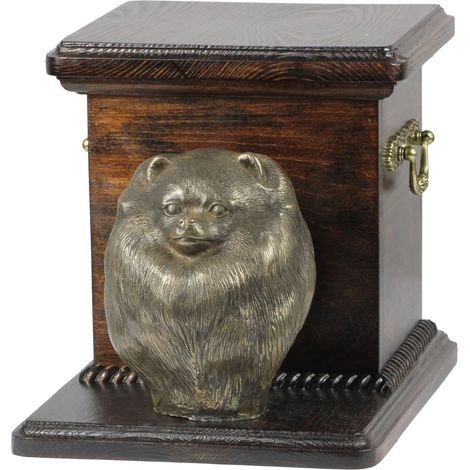 Poméranien, urne funéraire pour chien avec statuette, urne élégante pour chien, urne unique avec buste de chien par Art-Dog (1/5)