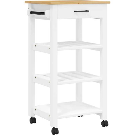 Maison Exclusive - Carrello da Cucina MONZA 48x40x88,5 cm in Legno Massello di Pino (1/5)