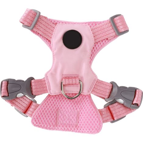 Jeffergarden Gilet de Sécurité Respirant pour Chiot – Harnais Polyvalent Doux pour Chien et Chat Taille Moyenne (Rose) (1/5)