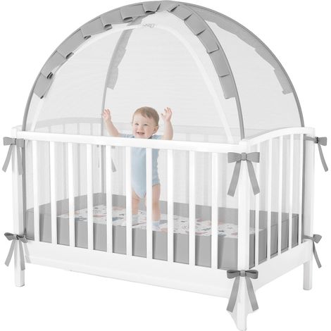 Tienda de campaña para cama, protección contra insectos, fácil instalación, GRIS (1/2)