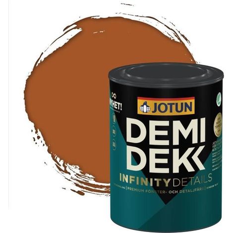 JOTUN - Peinture Bois, Lasure Opaque Satinée - RAL 8023 - Brun Orangé - 0,75L (1/2)