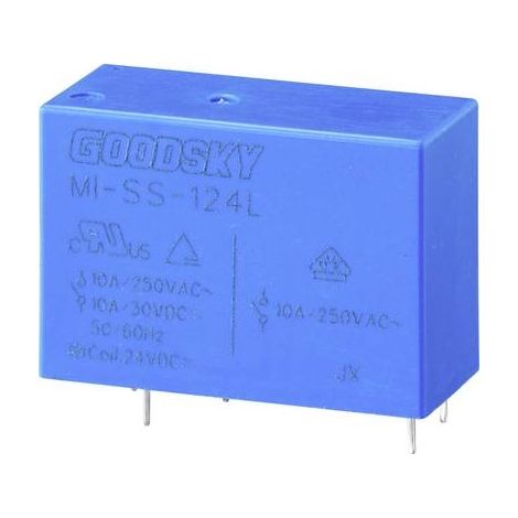 GoodSky MI-SS-124L Relais pour circuits imprimés 24 V/DC 10 A 1 inverseur (RT) 1 pc(s) Tube Y143402 (1/3)