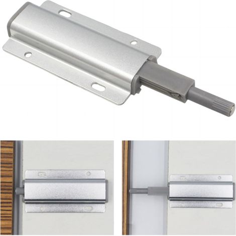 4 Stück magnetischer Schranktür-Drucköffner, zum Öffnen mit Magnet, Schranktür-Drucköffner, Aluminium-Schrankverschluss für Möbeltüren und Schubladen