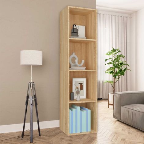 Bibliothèque/Meuble TV avec rangement pour Salon Chêne sonoma 36 x 30 x 143 cm Aggloméré -FR62570 (1/5)