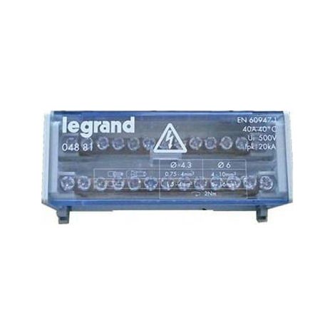 Legrand 004881 Distributore modulare Lexic 2P 40A 13 connessioni 6mod. (1/2)