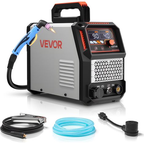 Découpeur Plasma, 65 A, Machine de Découpe Plasma à Arc Pilote sans Contact 220 V avec Fonction 2T/4T, Onduleur IGBT, Affichage Numérique, Temps PT/PA Réglable pour Réparation Domicile, Atelier (1/5)