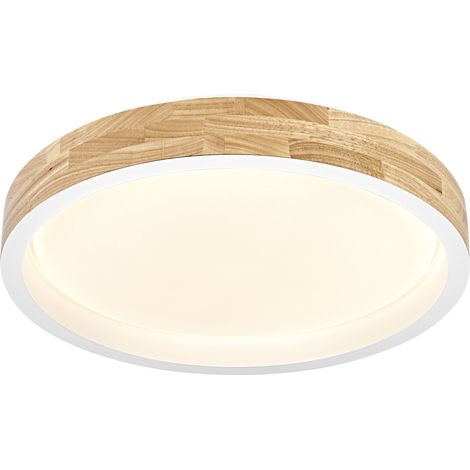Osram LED-Deckenleuchte Orbis Mariano Ø 41 cm 24 W Holzdekor weiß dimmbar (1/3)