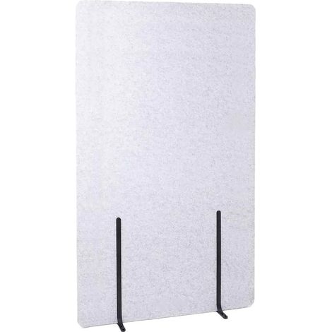 Pannello Fonoassorbente da Pavimento 120x200 cm Coppia di Piedini Neri Finitura Grigio (1/5)
