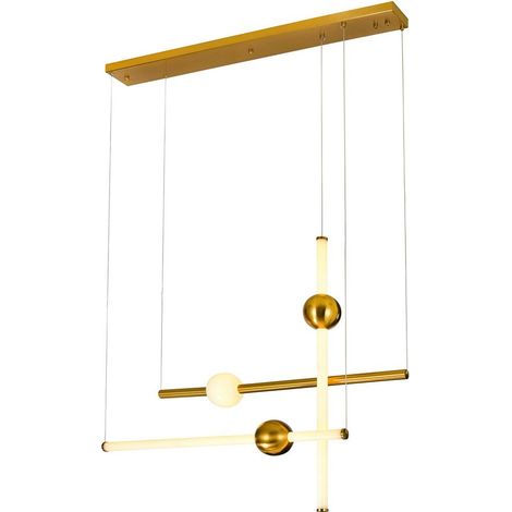 Italux Halling - Lámpara colgante LED moderna de cobre, blanco cálido 3000K