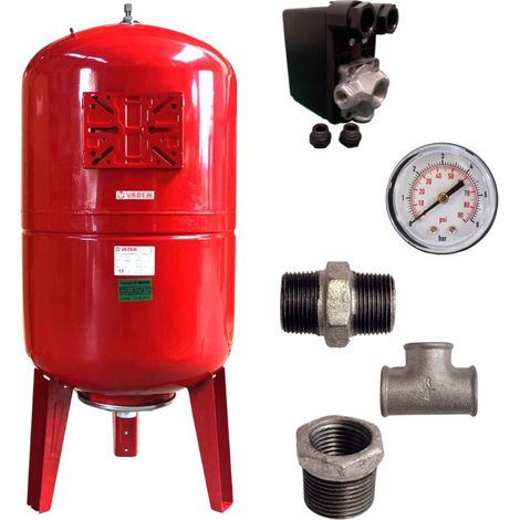 LBP – Réservoir à vessie vertical 100L – Gestion efficace de la pression – Manomètre intégré – Installation facile (1/5)