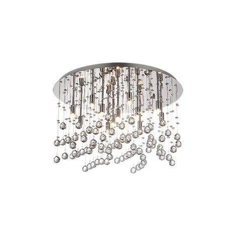 Ideal Lux Moonlight - Grand plafonnier semi-affleurant à 12 ampoules, chrome, G9 (1/2)