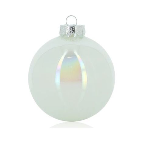ARPIMEX Sfera Natale Singola D 150 Mm Vetro Perla