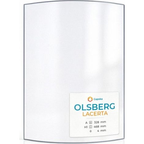 Vitre Olsberg LACERTA - Verre Courbe pour poêle à bois - 328 x 468 mm (A x H) - 4 mm (1/5)