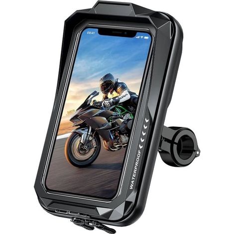 (Farbe: für 22-32 mm Lenker) Wasserdichte Motorrad-/Fahrrad-Handyhalterung, universelle, um 360 Grad drehbare, vibrationsdämpfende Smartphone-Halterung für Motorräder (4,0-7,0 Zoll) (1/5)