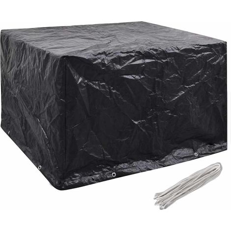 vidaXL Funda de muebles de jardín 2 uds 8 ojales 135x135x90 cm (1/2)