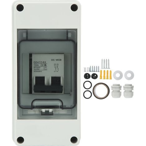 Disjoncteur Miniature 2P 16A IP65, interrupteur de déconnexion DC étanche pour système solaire photovoltaïque 1000V (1/5)