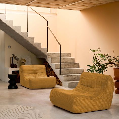 Chauffeuse velours côtelé 2 places - plusieurs coloris - SOKOL Velours côtelé Moutarde