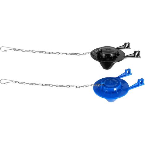 Lot de 2 clapets de rechange pour WC, clapets de 5 cm (2 pouces) pour économiser l'eau, avec 2 chaînettes. (1/5)