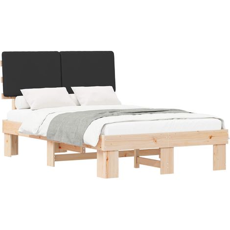 Maison Exclusive - Estructura de Cama con Cabecera Tapizada Negro