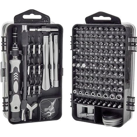 138 en 1 Kit Tournevis De Précision, Mini Tournevis Kit Outil Informatique pour PC, MacBook, iPhone, Lunettes, Montre, Smartphone (1/4)