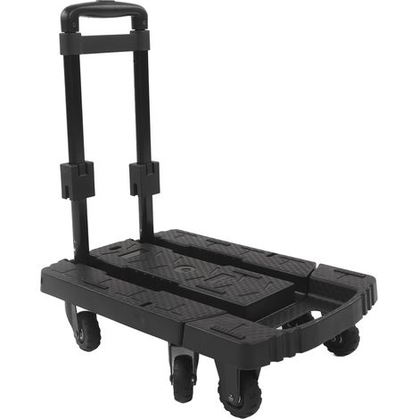 Chariot de transport pliant 200kg, diable robuste avec 4 roues pivotantes à 360°, idéal aéroport et voyages. (1/5)