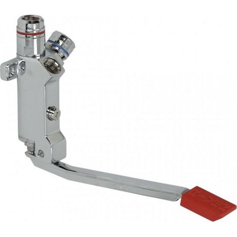 Pedalmischer mit Wandbefestigung 280 mm aus verchromtem Messing - River (1/2)