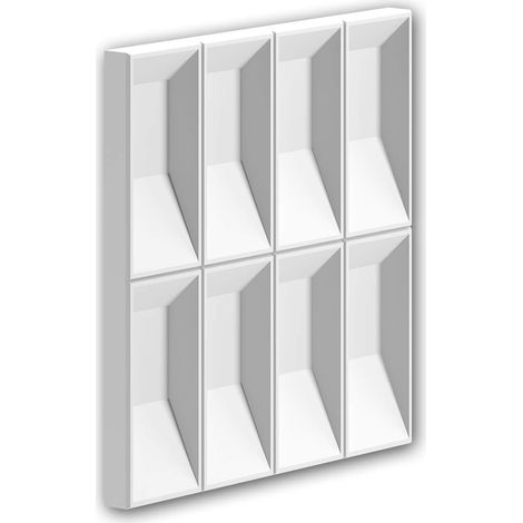 3d panneau mural Profhome 159903 Lambris mural Panneau acoustique Élément décoratif design moderne blanc 41,6 x 41,6 cm (1/5)