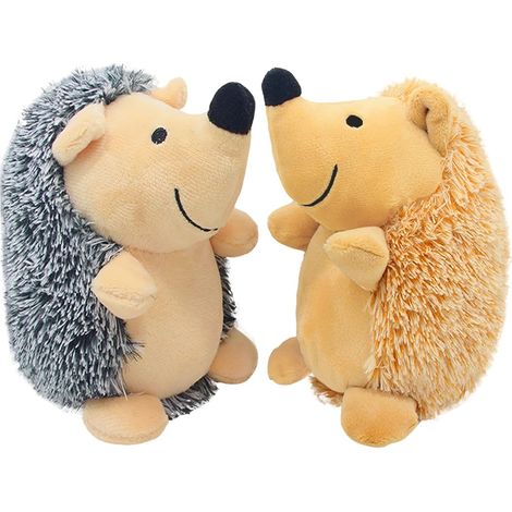 Jouets en peluche hérisson 2PCS pour chiens - Jouet couineur pour chiot - Formation interactive pour animaux de compagnie (1/4)
