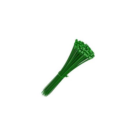 Bridas para cables de 200 mm x 4,8 mm, bridas para cables, bridas de nailon Rilsan, bridas de 200 mm, color verde, paquete de 100 - Crezuo