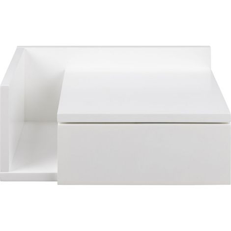 Table de chevet murale réversible en bois - Blanc - KAMICHI (1/5)