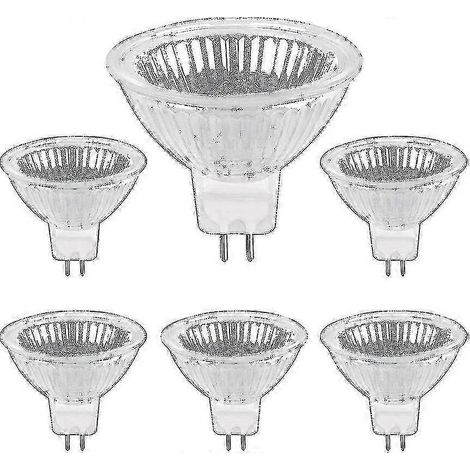 Ampoule halogène MR16 GU5.3 50 W 12 V - Dimmable, blanc chaud 2700 K, lot de 6 (1/4)