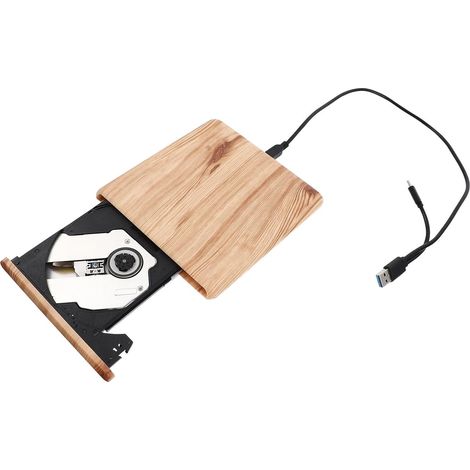 Graveur DVD/CD Externe USB Type-c DVD-RW, Lecteur DVD Externe Abs, Plug and Play, Lecture et Gravure de Disques pour Ordinateur Portable Bureau, Fichiers et Enseignement (1/5)
