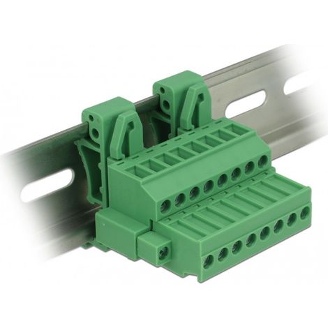 Accessoires de connexion delock 65940 8 points visser montage rail din